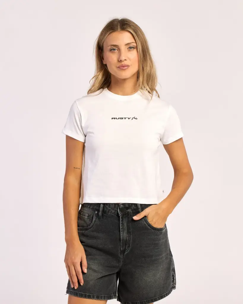 ESSENTIALS RELAXED MINI TEE 2.0 LD* ( NAVY / WHITE )