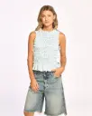 VICHY ROUCHED TANK TOP LD 
