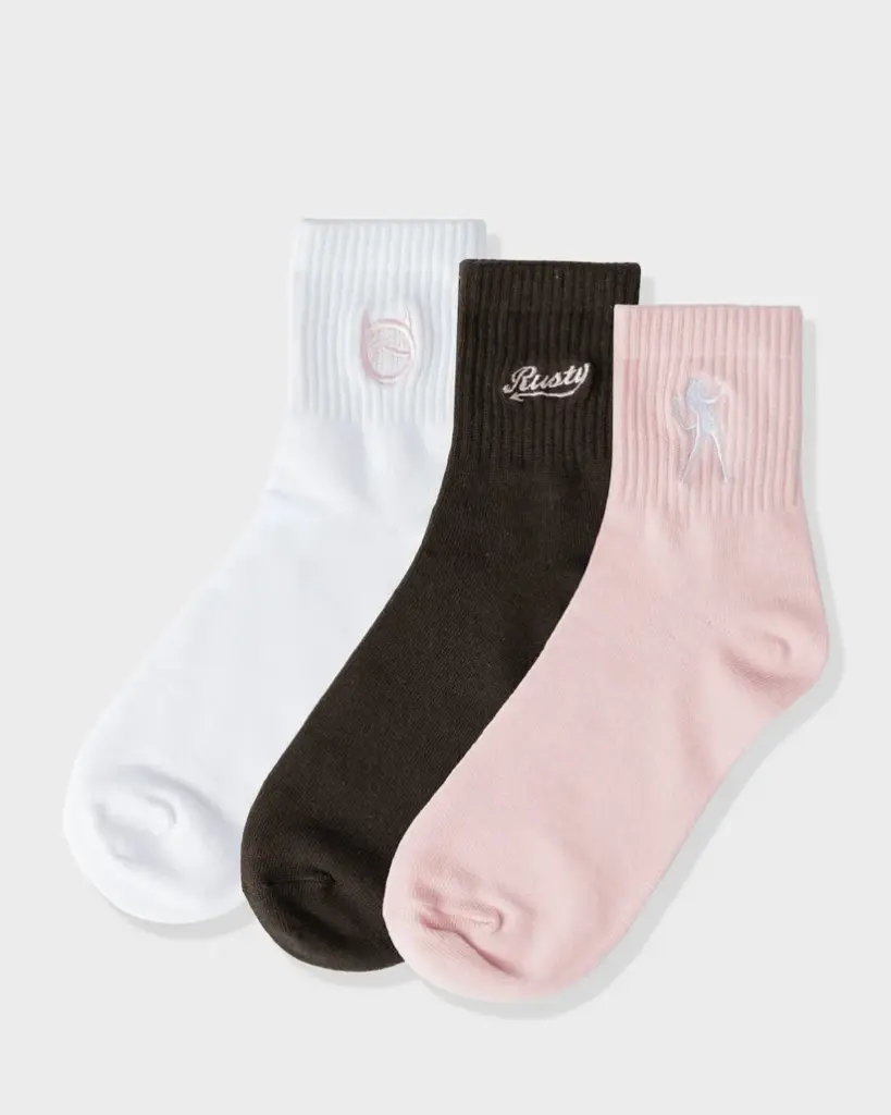 FANCY DAY CREW 3-SOCK PACK LD* 
