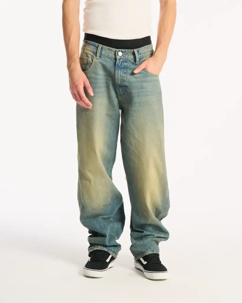 BILLIE BAGGY JEAN* - BLUE GREEN
