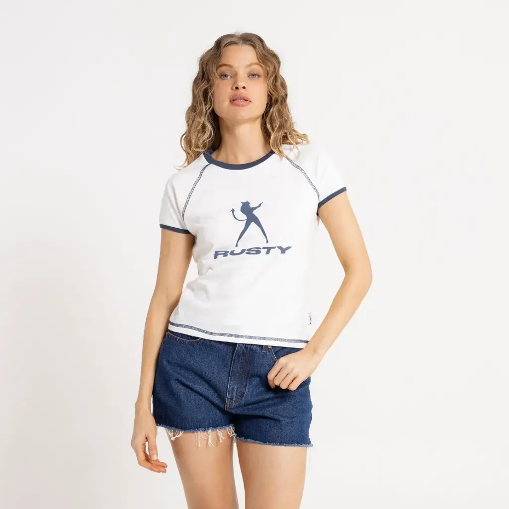 DELPHIE DEVIL RINGER BABY TEE LD