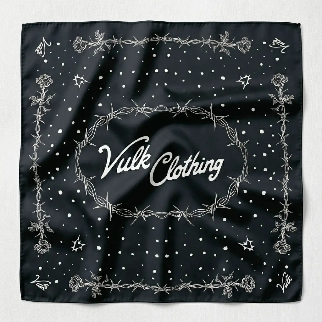 BAD ROSES BANDANA* - BLACK