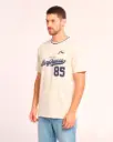 SURF HOUSE TEE ST ( OFF WHITE / GREEN BEL )