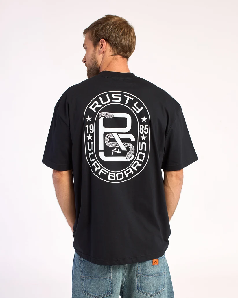 SNAKERS TEE OV ( BLACK / GREEN BEL )