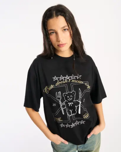 [00HVUA2731[Colores][Talles]] HUNGRY TEE - BLACK