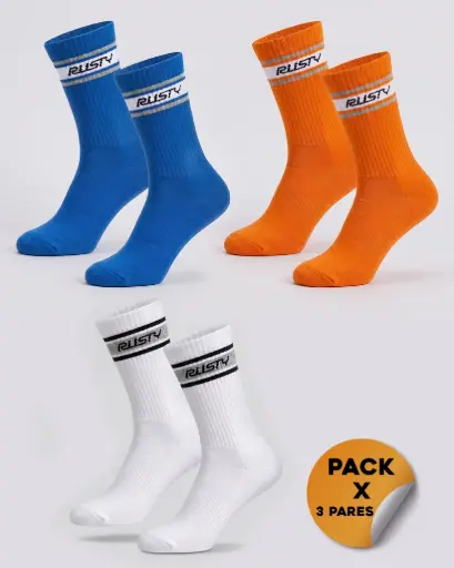 [55HRUA2701!CJ!U] PIT CREW II MID CALF 3-SOCK PACK* 